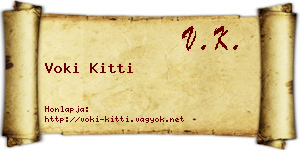 Voki Kitti névjegykártya